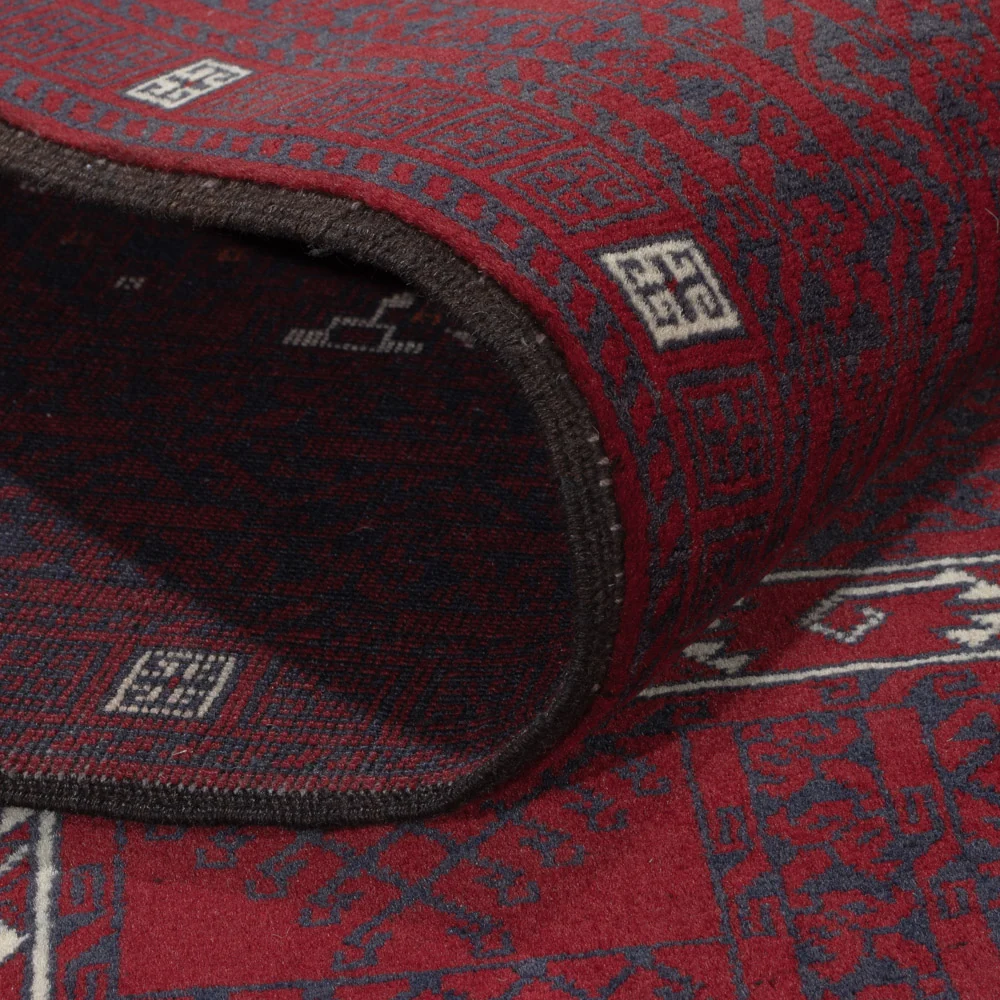 Afghan Teppich - 248 x 153 cm - dunkelrot