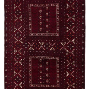 Afghan Teppich - 248 x 154 cm - dunkelrot