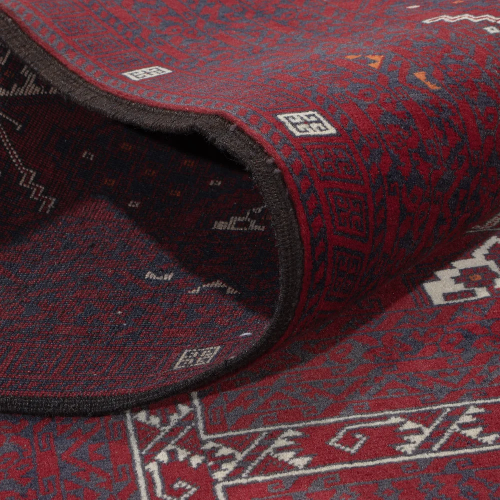 Afghan Teppich - 255 x 155 cm - dunkelrot