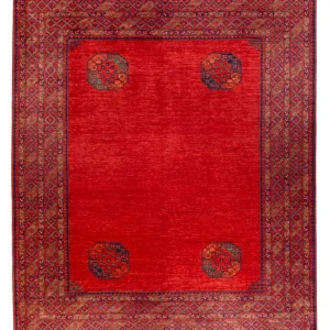 Afghan Teppich - 297 x 256 cm - rot