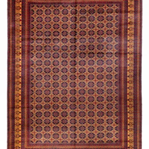 Afghan Teppich - 388 x 286 cm - dunkelbeige