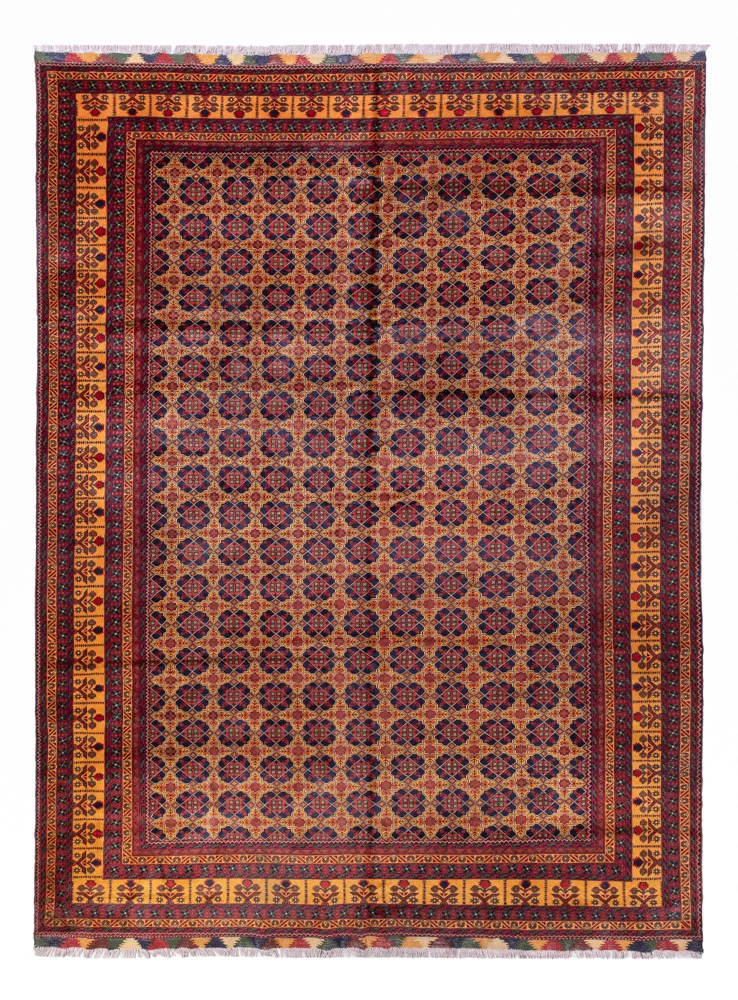Afghan Teppich - 388 x 286 cm - dunkelbeige