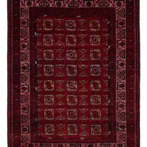 Afghan Teppich - Buchara - 140 x 102 cm - dunkelrot