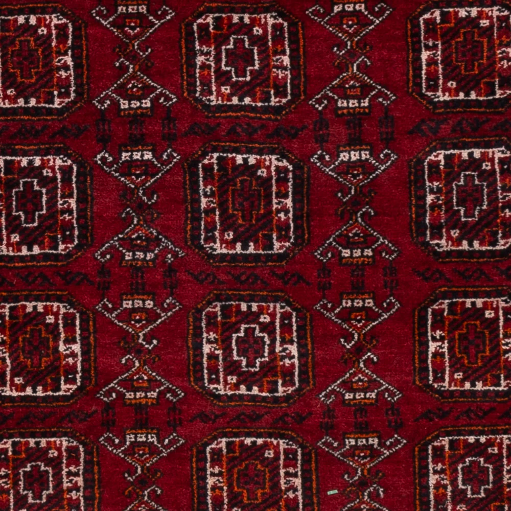 Afghan Teppich - Buchara - 140 x 102 cm - dunkelrot