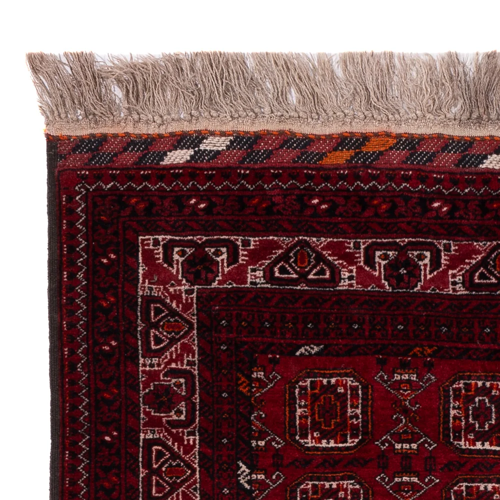 Afghan Teppich - Buchara - 140 x 102 cm - dunkelrot