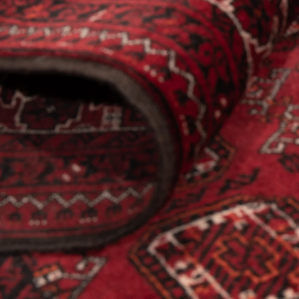 Afghan Teppich - Buchara - 140 x 102 cm - dunkelrot