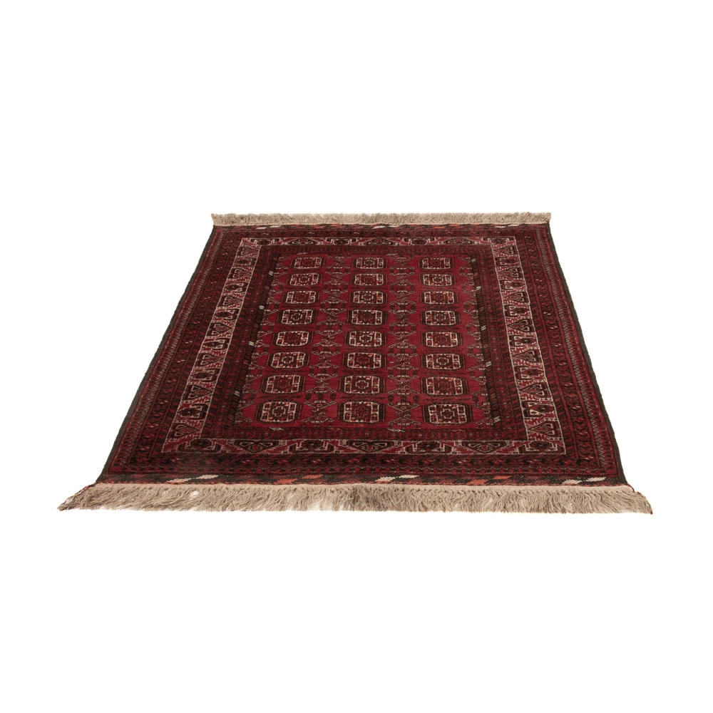 Afghan Teppich - Buchara - 140 x 102 cm - dunkelrot