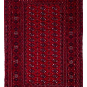 Afghan Teppich - Buchara - 194 x 133 cm - dunkelrot