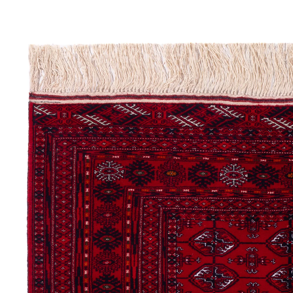 Afghan Teppich - Buchara - 194 x 133 cm - dunkelrot