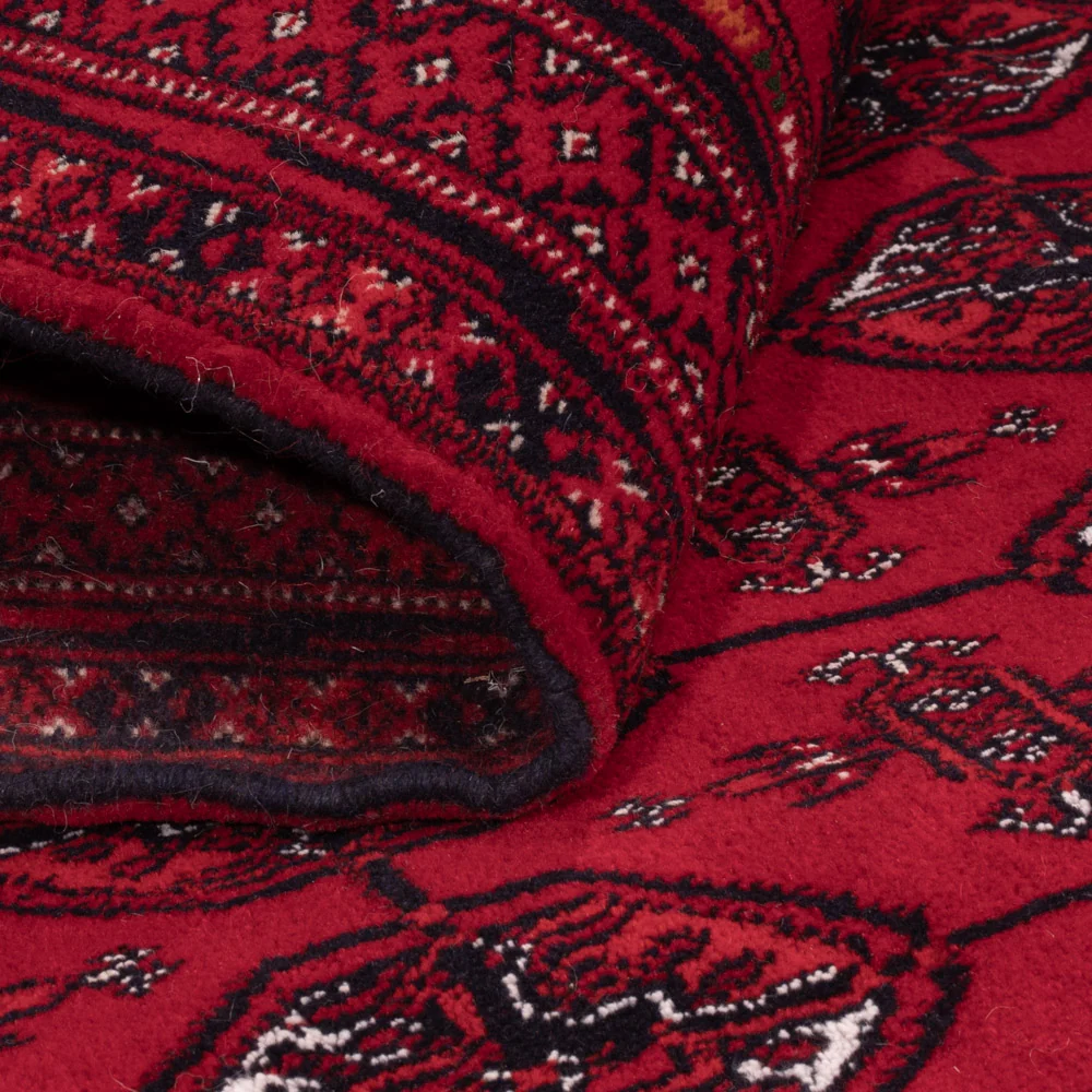 Afghan Teppich - Buchara - 194 x 133 cm - dunkelrot