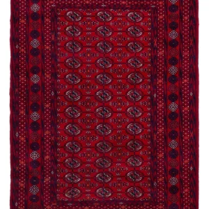 Afghan Teppich - Buchara - 196 x 133 cm - dunkelrot
