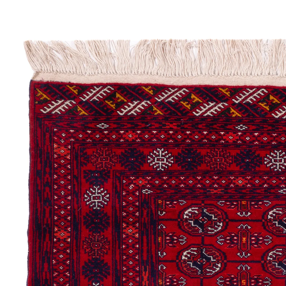 Afghan Teppich - Buchara - 196 x 133 cm - dunkelrot
