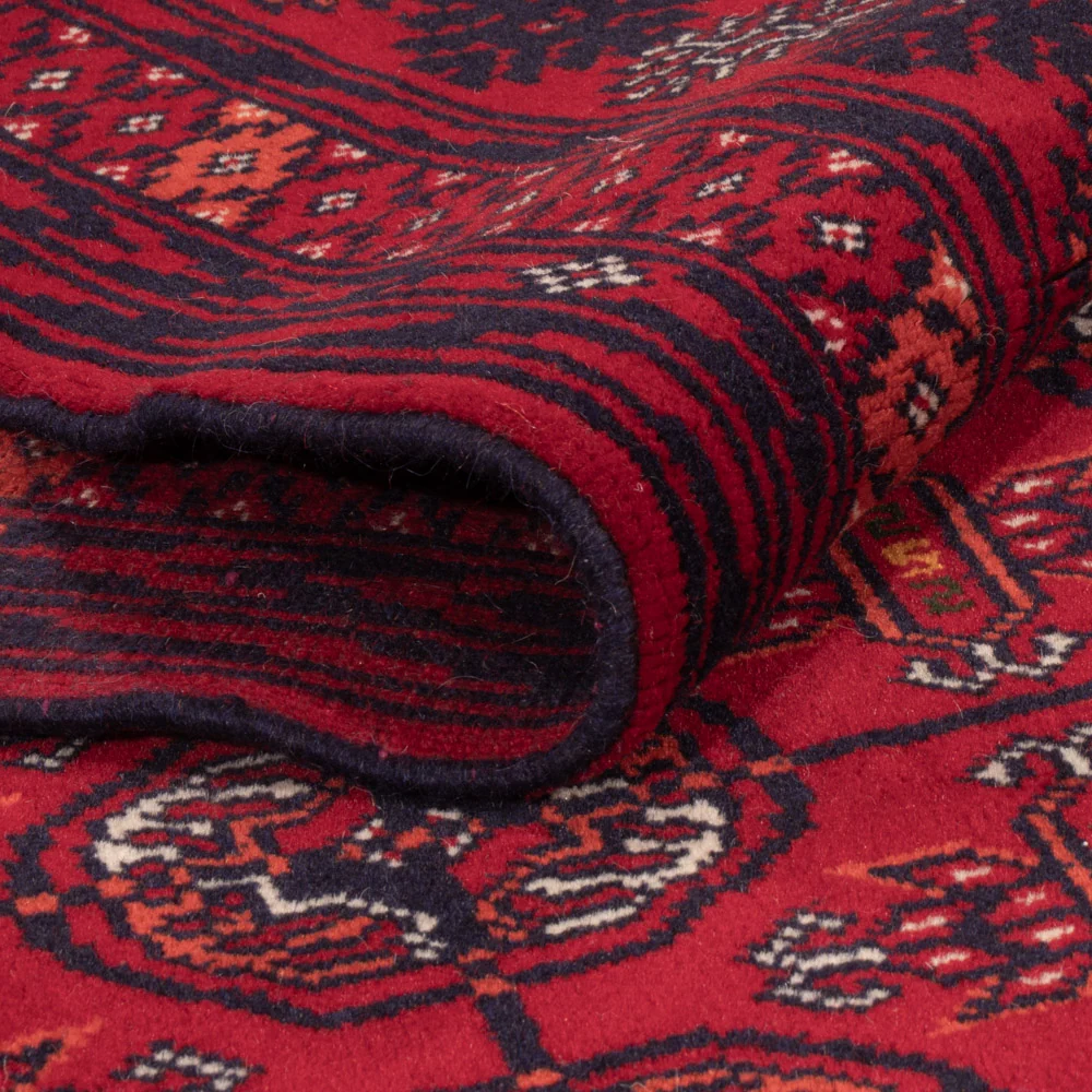 Afghan Teppich - Buchara - 196 x 133 cm - dunkelrot