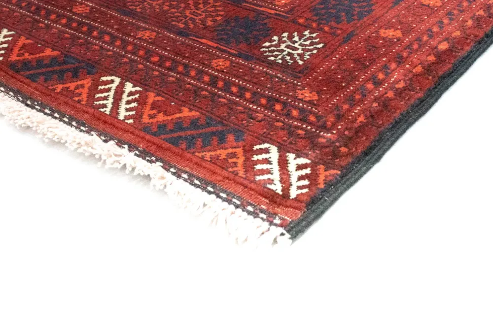 Afghan Teppich - Buchara 294 x 84 cm - dunkelrot