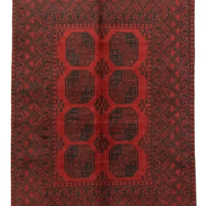 Afghan Teppich - Filpa 196 x 145 cm - rot