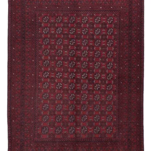 Afghan Teppich - Filpa - 238 x 166 cm - dunkelrot
