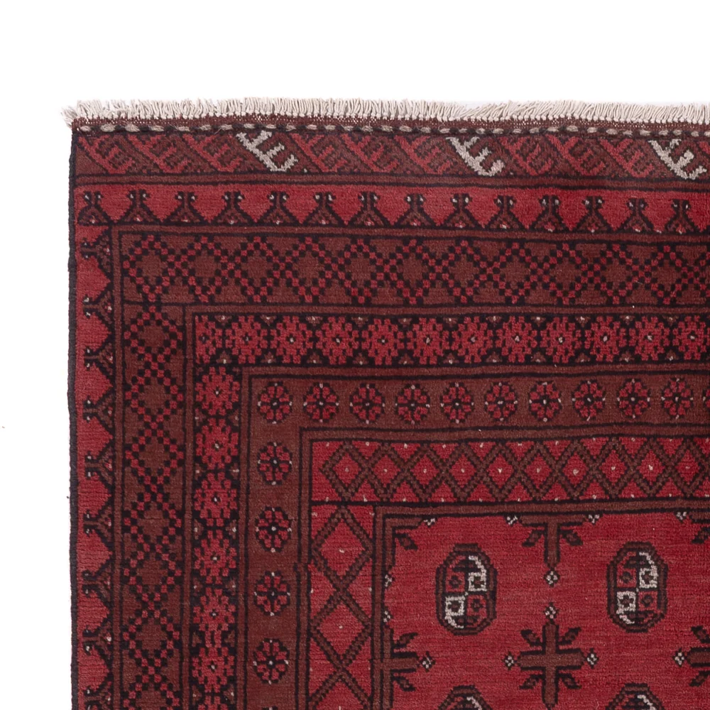 Afghan Teppich - Filpa - 242 x 164 cm - dunkelrot