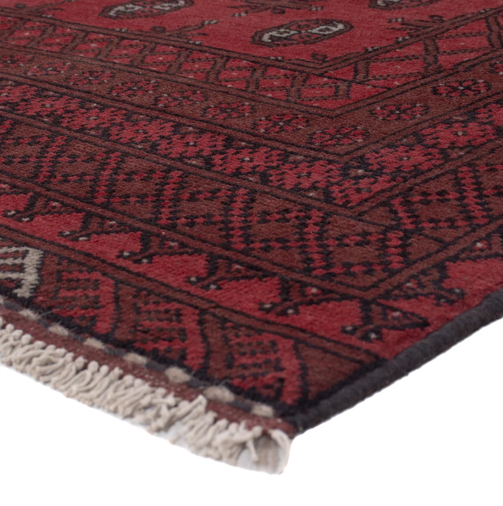 Afghan Teppich - Filpa - 242 x 164 cm - dunkelrot