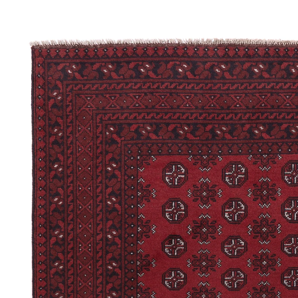 Afghan Teppich - Filpa - 283 x 202 cm - dunkelrot