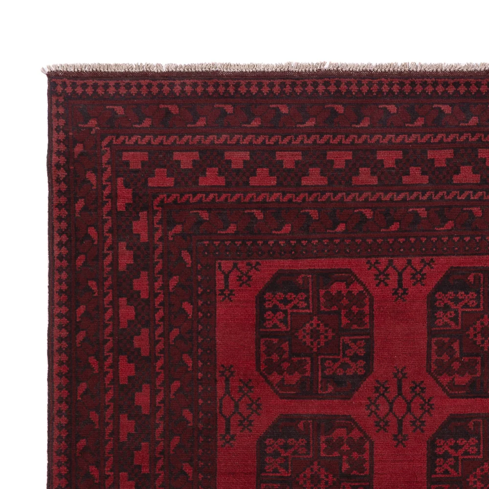 Afghan Teppich - Filpa - 288 x 197 cm - dunkelrot