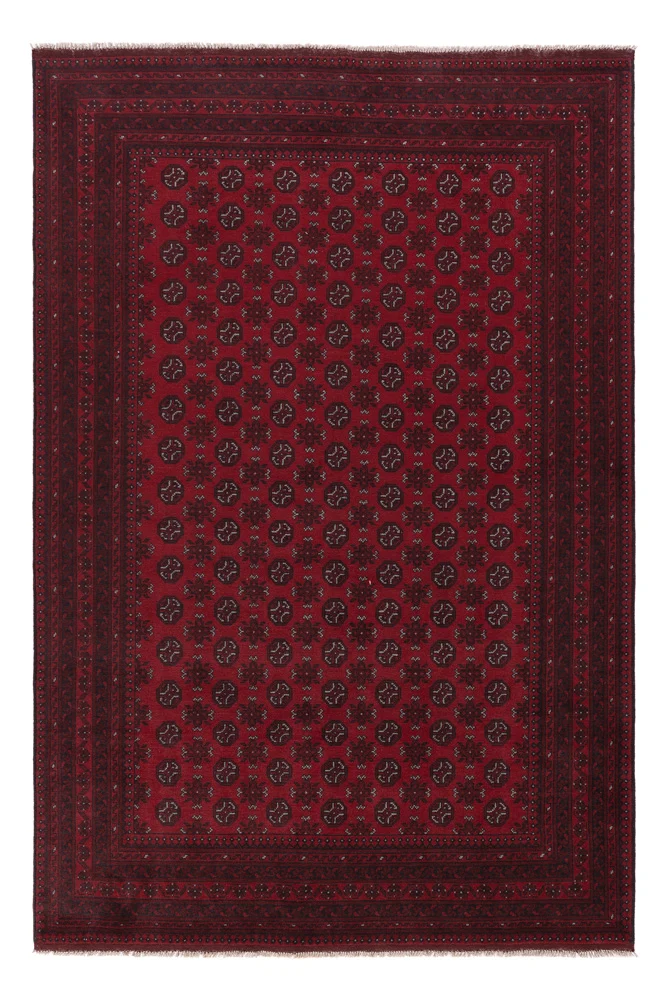 Afghan Teppich - Filpa - 292 x 200 cm - dunkelrot