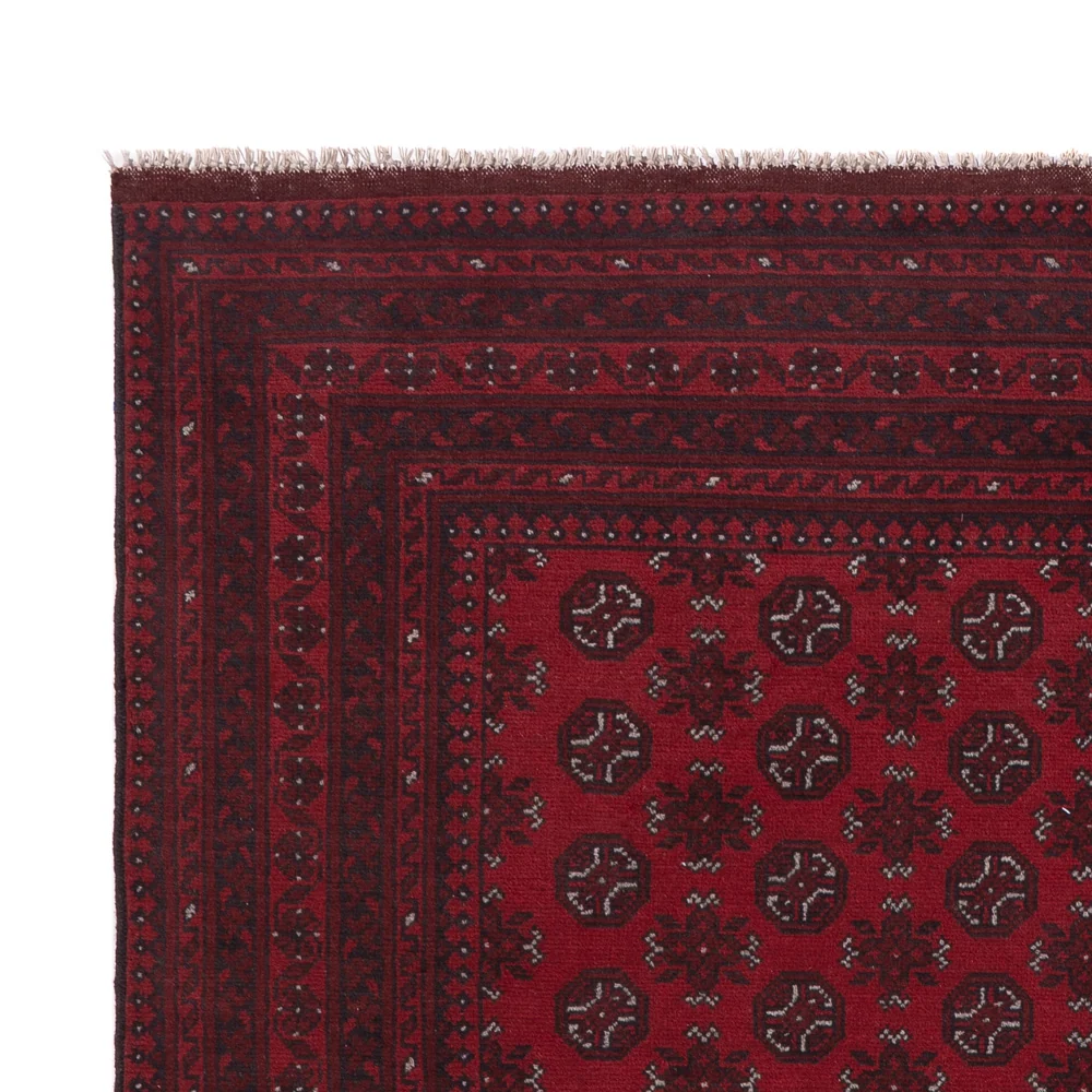 Afghan Teppich - Filpa - 292 x 200 cm - dunkelrot