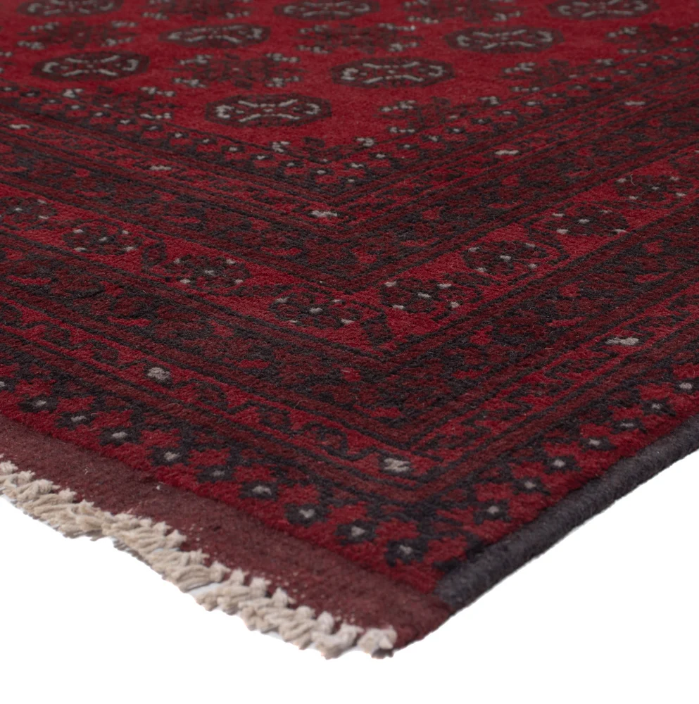 Afghan Teppich - Filpa - 292 x 200 cm - dunkelrot