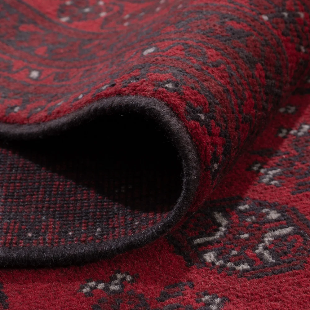 Afghan Teppich - Filpa - 292 x 200 cm - dunkelrot