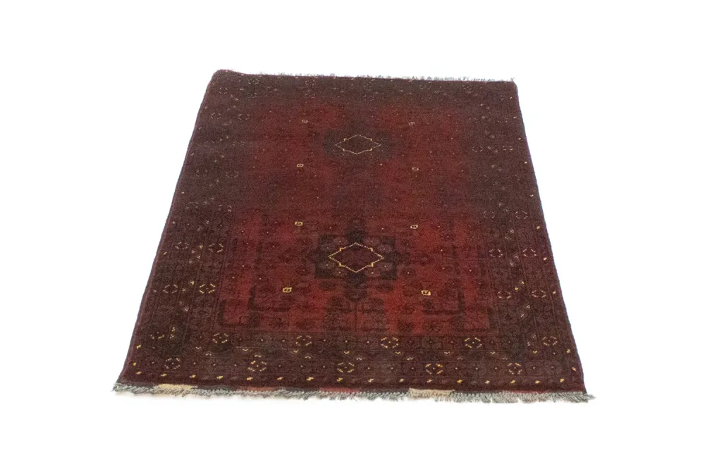 Afghan Teppich - Kunduz 125 x 78 cm - rot