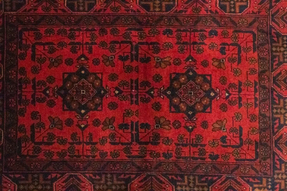 Afghan Teppich - Kunduz 149 x 103 cm - rot