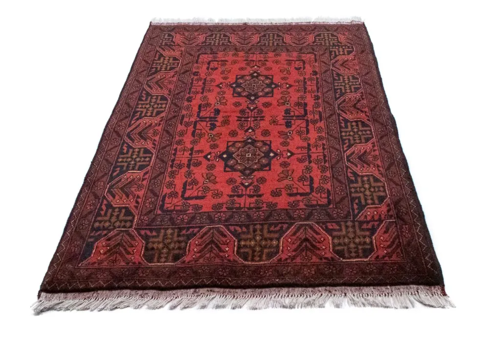 Afghan Teppich - Kunduz 149 x 103 cm - rot