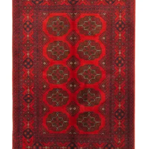Afghan Teppich - Kunduz 151 x 102 cm - rot