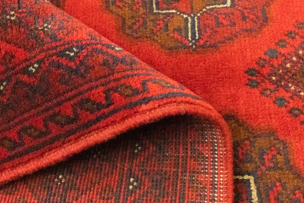 Afghan Teppich - Kunduz 151 x 102 cm - rot