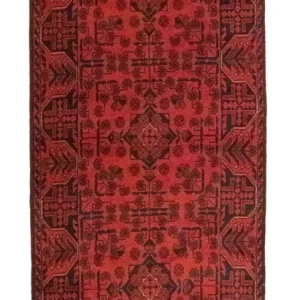 Afghan Teppich - Kunduz 189 x 75 cm - rot