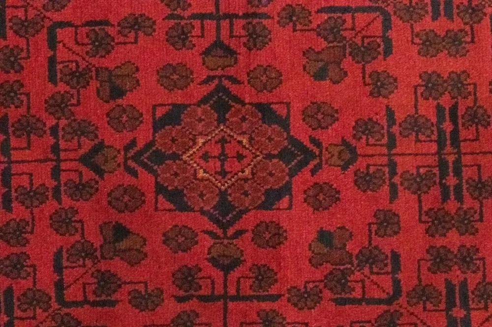 Afghan Teppich - Kunduz 189 x 75 cm - rot