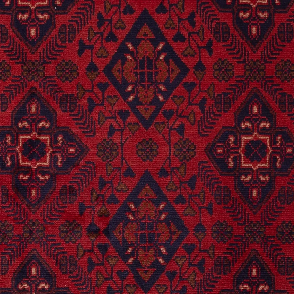 Afghan Teppich - Kunduz - 190 x 128 cm - dunkelrot