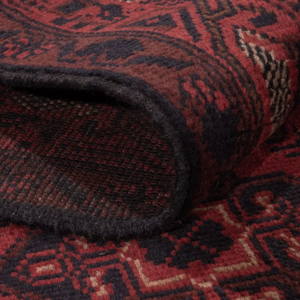 Afghan Teppich - Kunduz - 190 x 128 cm - dunkelrot