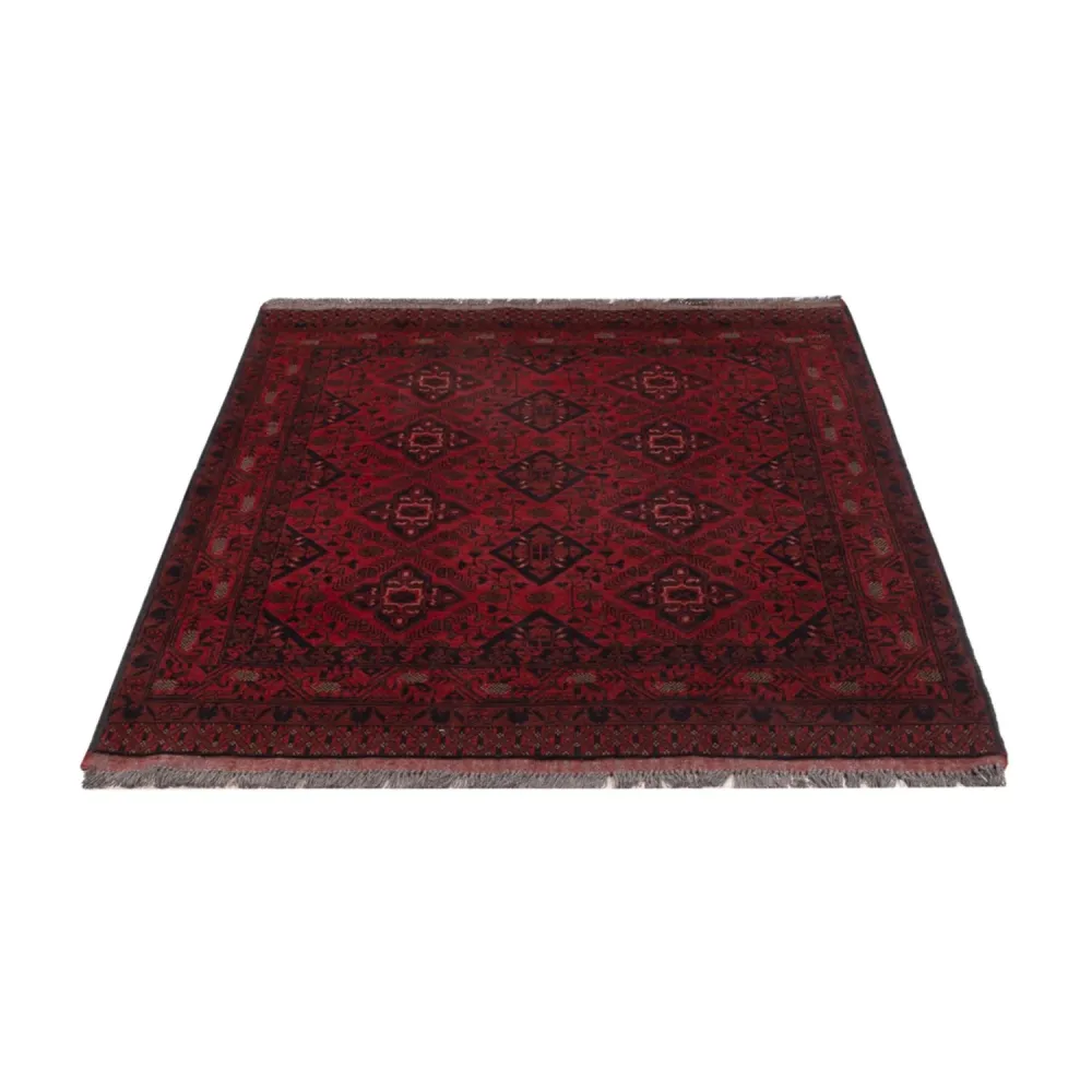 Afghan Teppich - Kunduz - 190 x 128 cm - dunkelrot