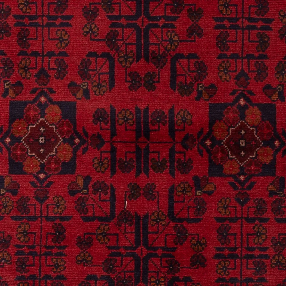 Afghan Teppich - Kunduz - 191 x 127 cm - dunkelrot