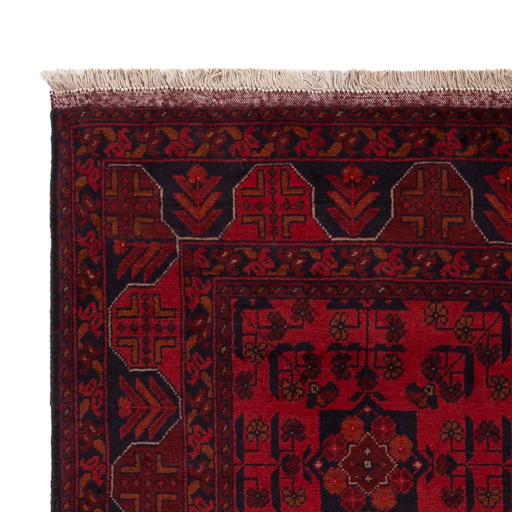 Afghan Teppich - Kunduz - 191 x 127 cm - dunkelrot