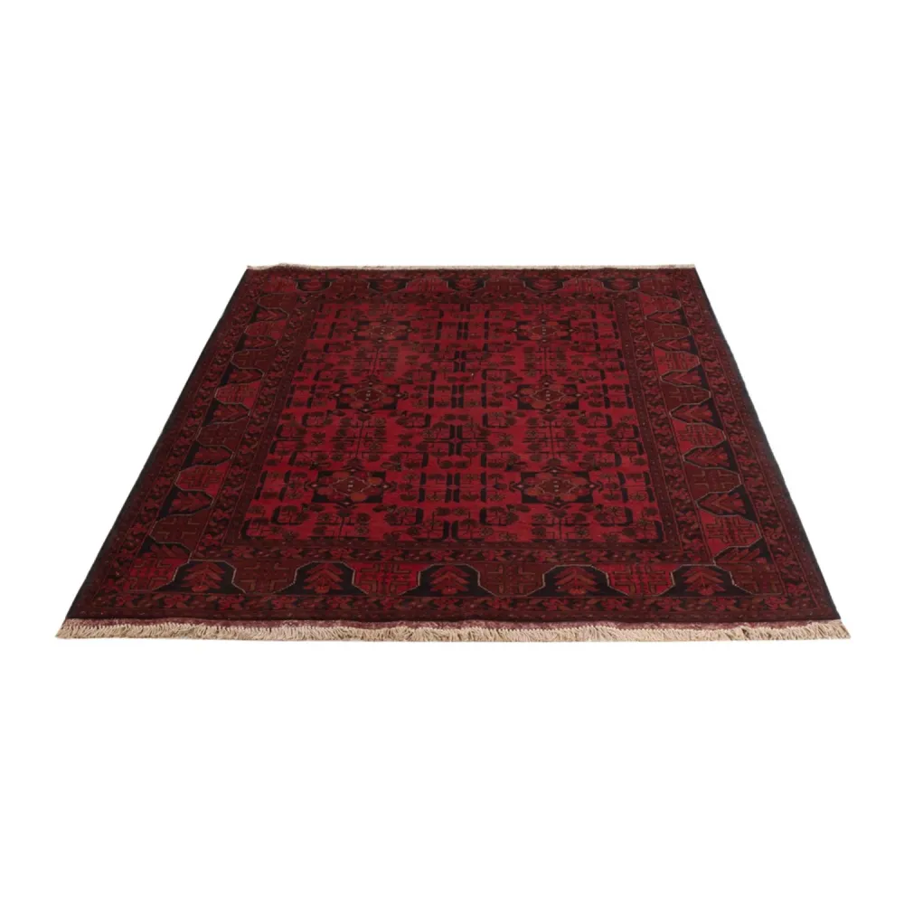 Afghan Teppich - Kunduz - 191 x 127 cm - dunkelrot