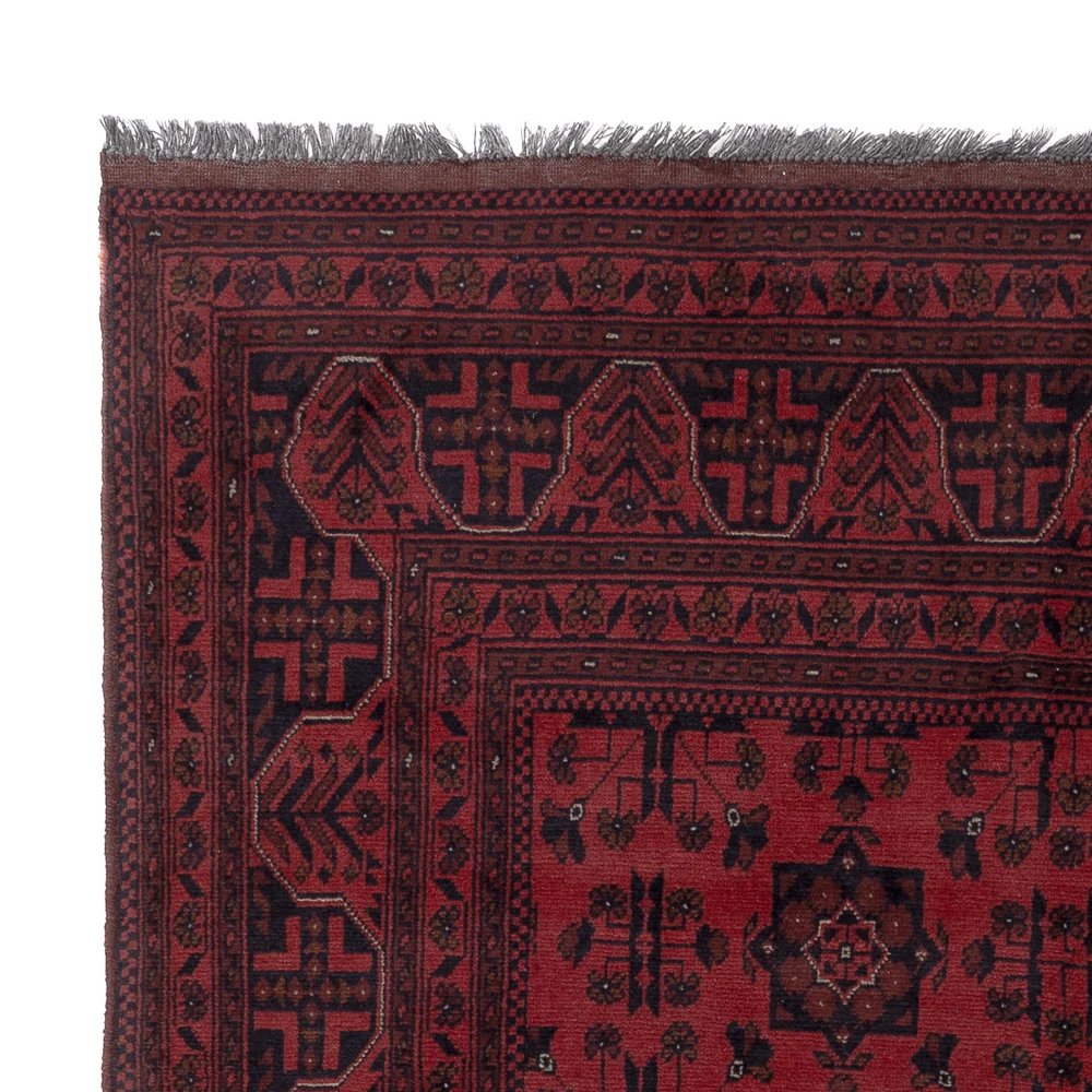 Afghan Teppich - Kunduz - 191 x 151 cm - rot