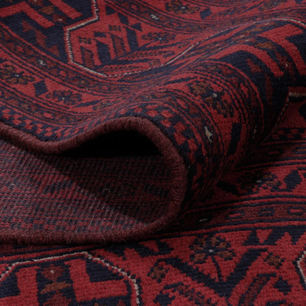 Afghan Teppich - Kunduz - 191 x 151 cm - rot