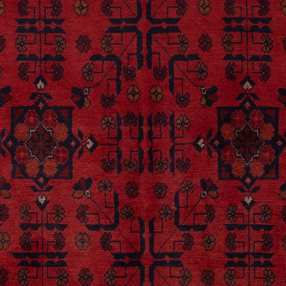 Afghan Teppich - Kunduz - 193 x 127 cm - dunkelrot