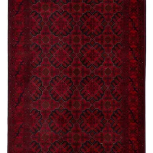 Afghan Teppich - Kunduz - 195 x 123 cm - dunkelrot