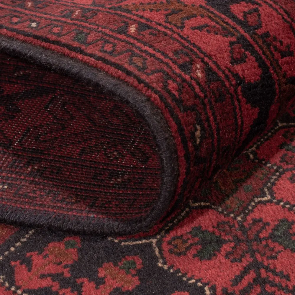 Afghan Teppich - Kunduz - 195 x 123 cm - dunkelrot