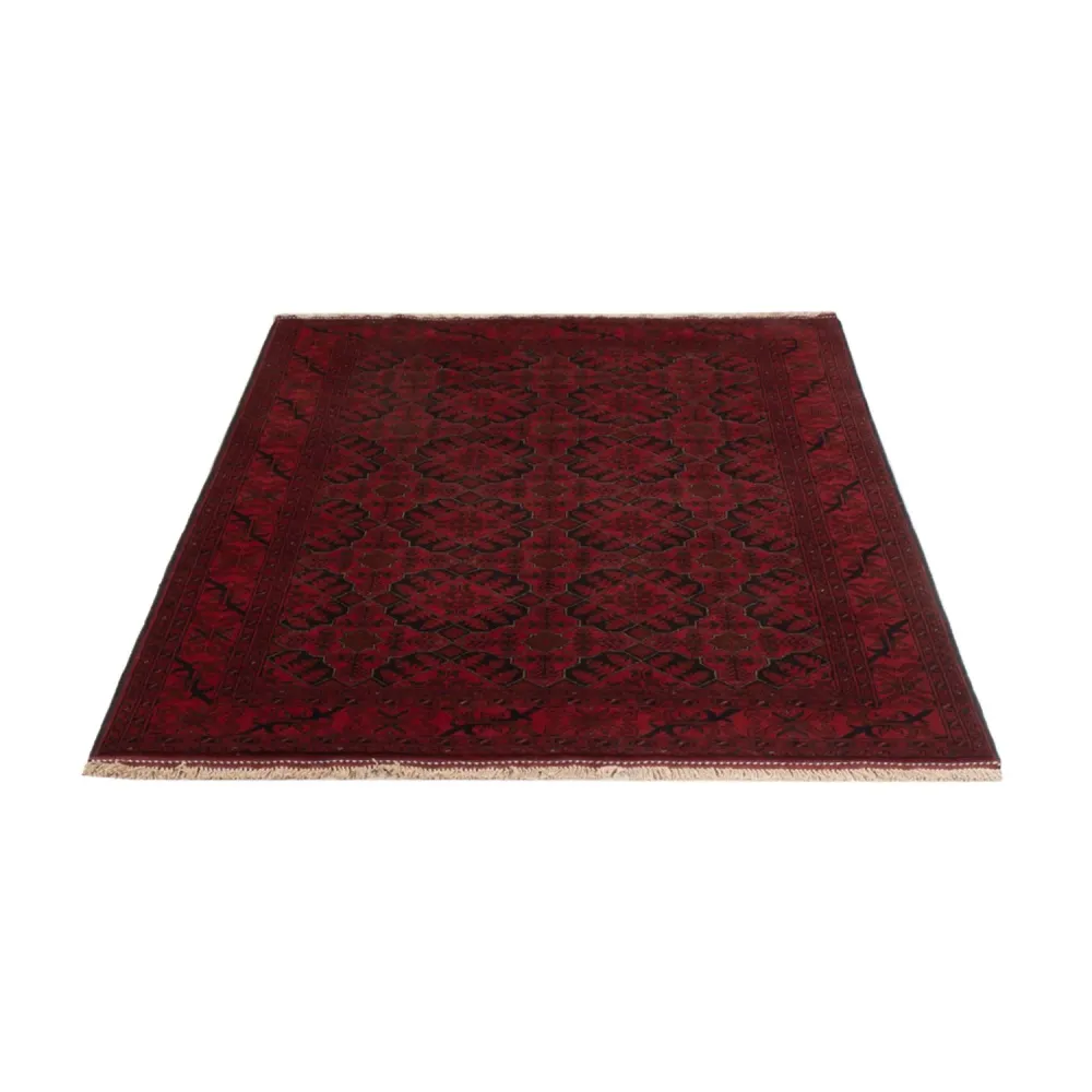 Afghan Teppich - Kunduz - 195 x 123 cm - dunkelrot