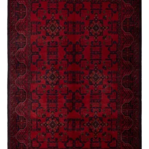 Afghan Teppich - Kunduz - 195 x 125 cm - dunkelrot