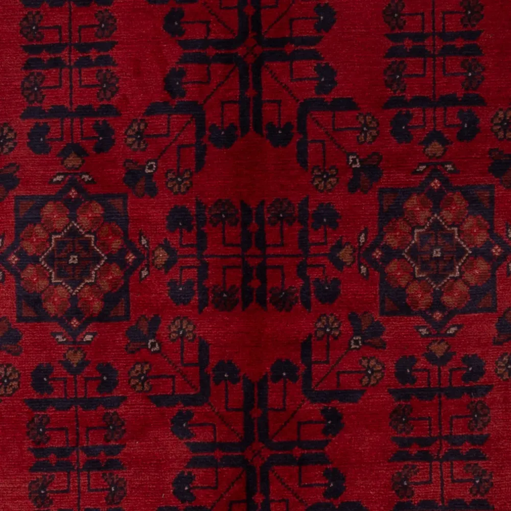 Afghan Teppich - Kunduz - 195 x 125 cm - dunkelrot