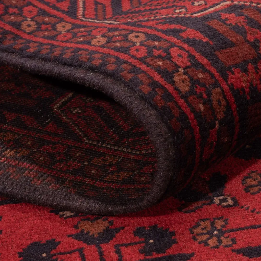 Afghan Teppich - Kunduz - 195 x 125 cm - dunkelrot